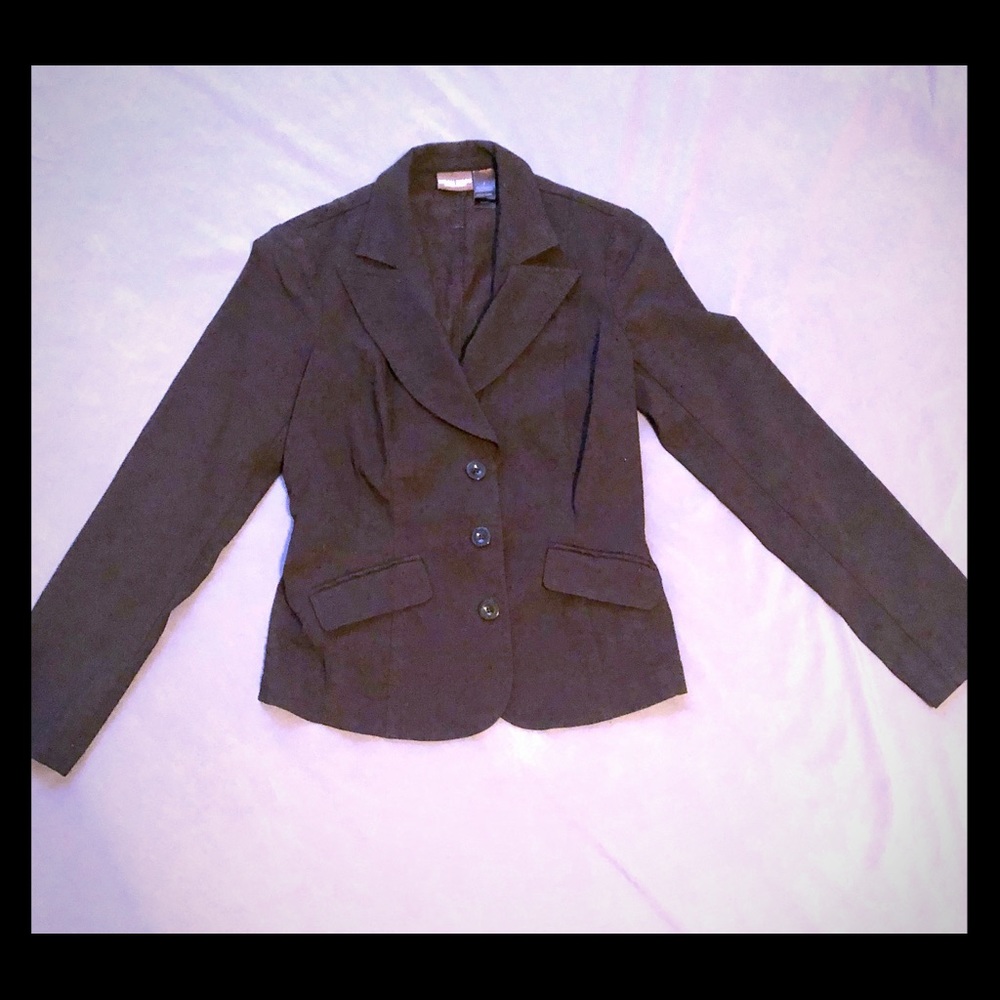 Bisou Bisou black blazer, size 8, runs small (6)